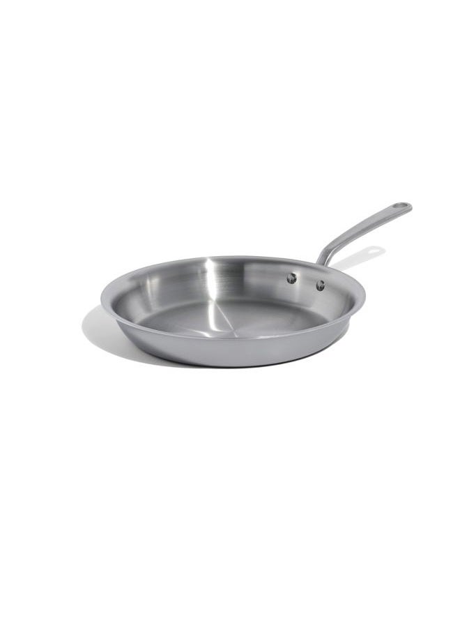 Madein Cookware - 12 Inch Stainless Steel Frying Pan - Made in Italy - 5 Ply Stainless Steel Coating - Professional Cookware - Induction Compatible - Image 1